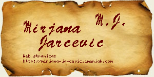 Mirjana Jarčević vizit kartica